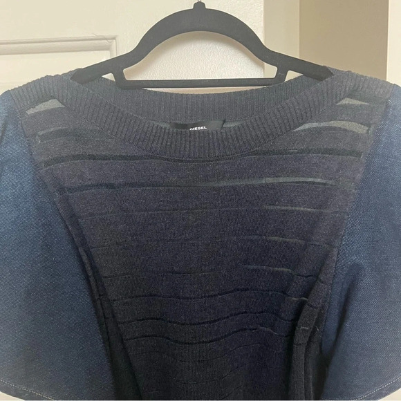 Diesel Top with Denim Sleeves- Size XS; Never Worn - Picture 8 of 9